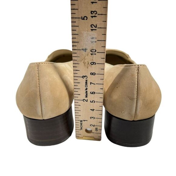 Salvatore Ferragamo Low-Heeled Loafer Shoes Size 7 Women's Cream Square Toe - Picture 6 of 11